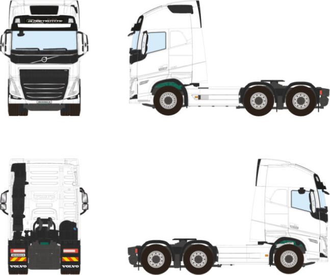 Volvo FH5 Globetrotter XL 6x2 Tag Axle 'White Line' - John